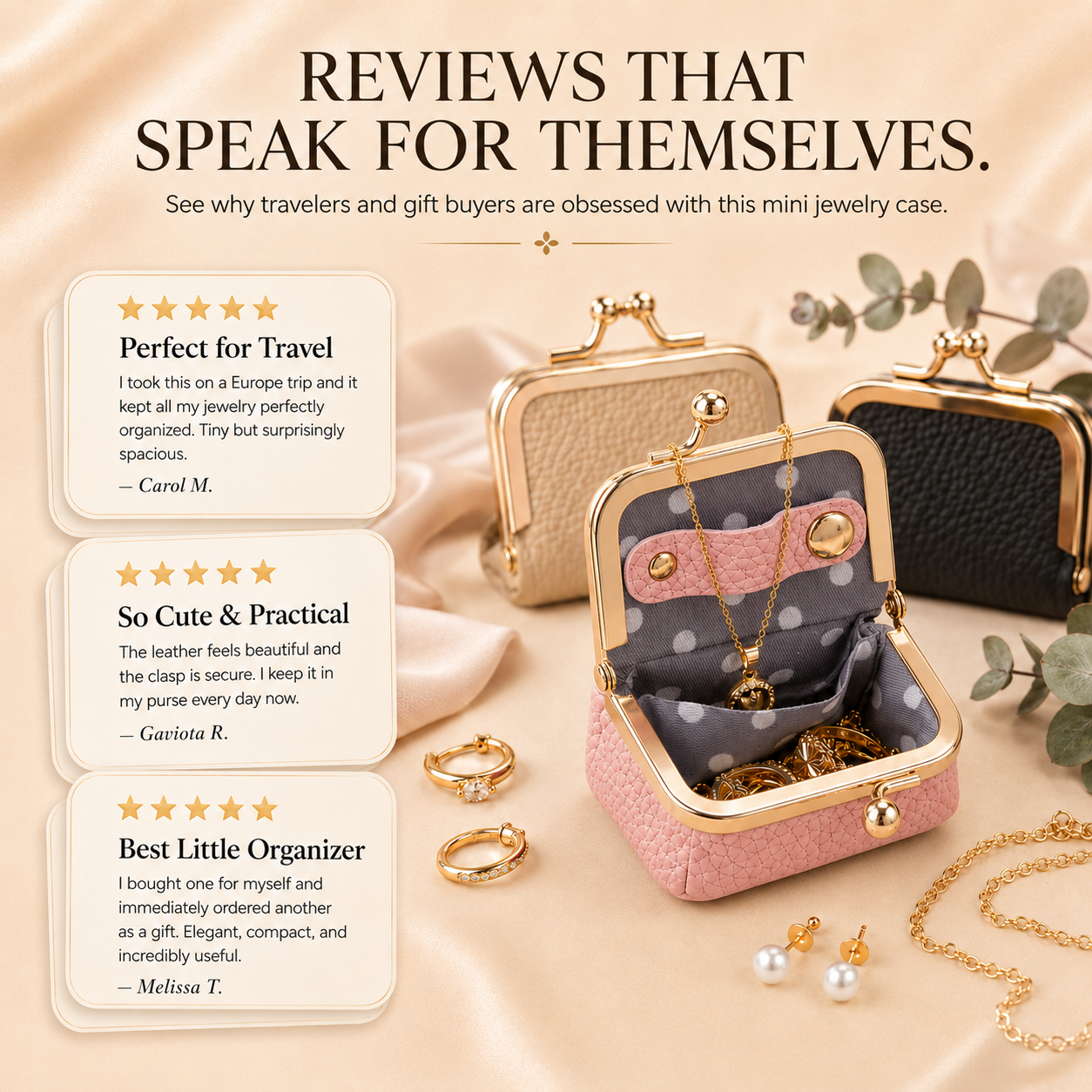 Everly Mini Leather Jewelry Case
